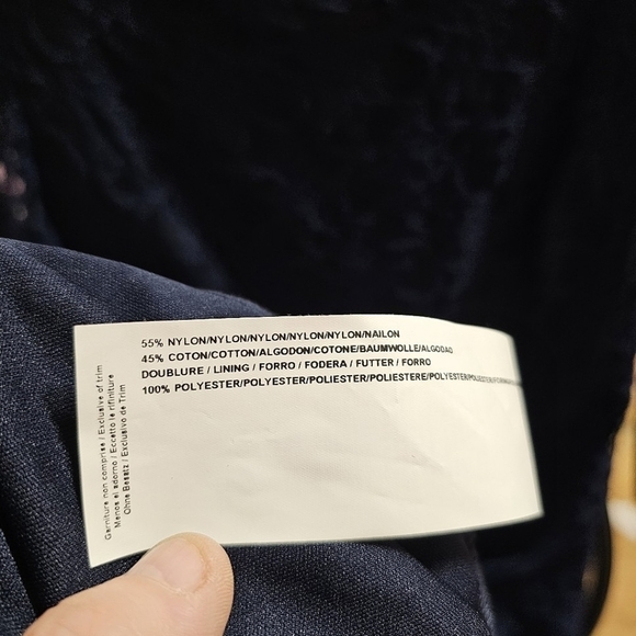 Joseph Ribkoff Lace Maxi Evening Dress Navy Size 8 Formal Party Elegant Glamour - Picture 15 of 16